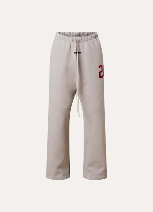 Fear of God Essentials Wide fit joggingbroek met flockprint - voorkant 4 grijs