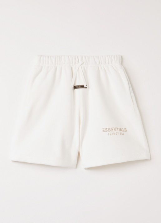 Fear of God Essentials Wide fit korte joggingbroek met logoprint