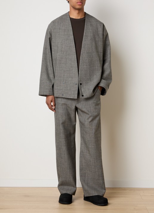 Fear of God Loose fit pantalon van scheerwol met steekzakken - voorkant 2 zwart