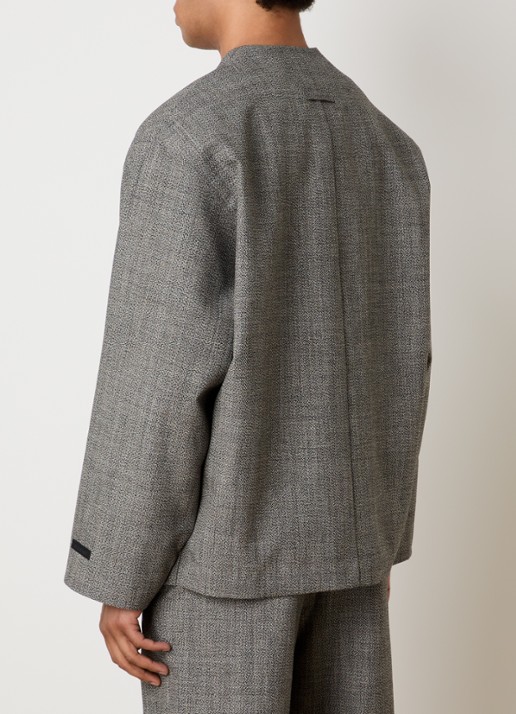 Fear of God Regular fit colbert met gemêleerd dessin - achterkant 3 donkergrijs