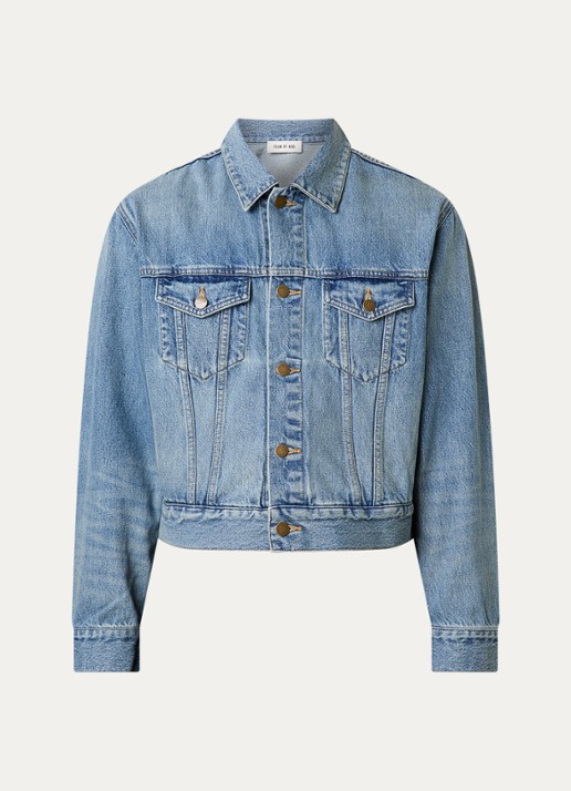 Fear of God Spijkerjas met borstzakken - voorkant 2 indigo