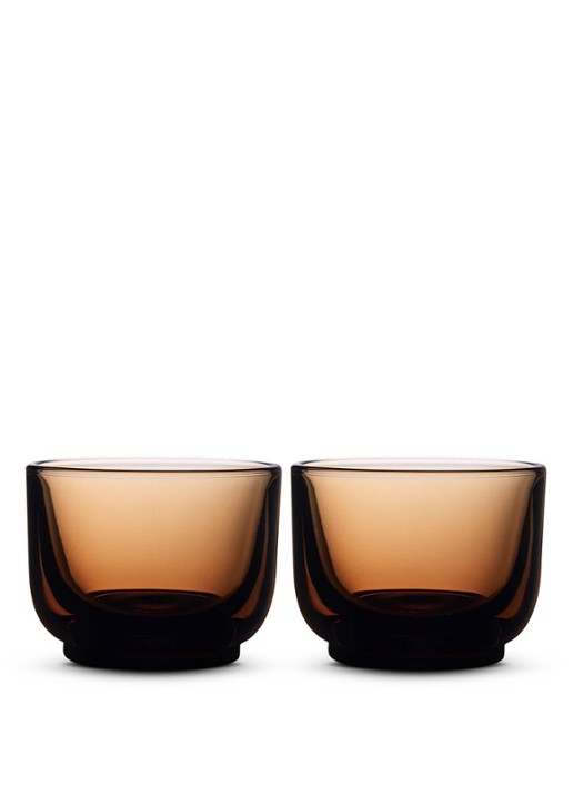Fellow Pirch cortado glas set van 2 - voorkant bruin