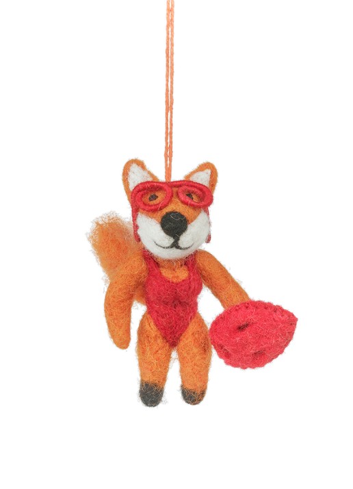 Felt So Good Baywatch Fox kersthanger 10 cm
