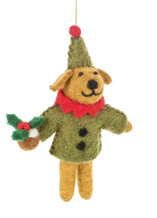 Felt So Good Bernard the Dog kersthanger 12,5 cm
