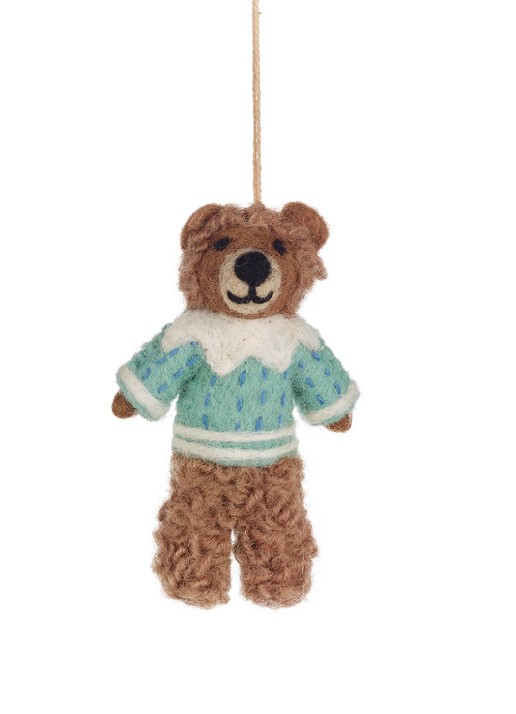Felt So Good Bruce the Bear kersthanger 11 cm