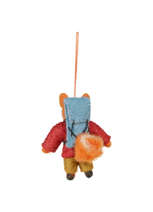 Felt So Good Hiking Fox kersthanger 10 cm - detail 5 rood