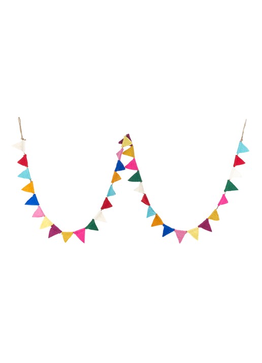Felt So Good Mini Fesitval Bunting kerstslinger 200 cm - achterkant 3 rood