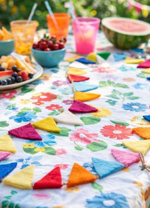 Felt So Good Mini Fesitval Bunting kerstslinger 200 cm - detail 2 rood