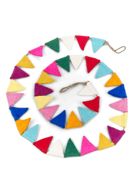Felt So Good Mini Fesitval Bunting kerstslinger 200 cm - voorkant 5 rood