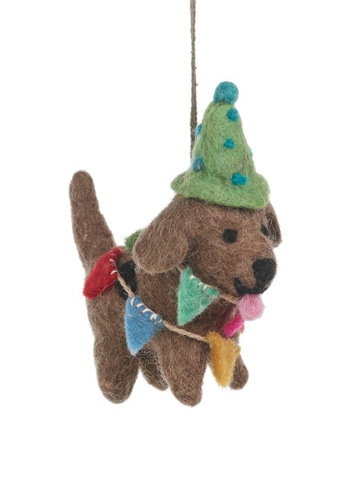 Felt So Good Party Pooch kersthanger 10 cm