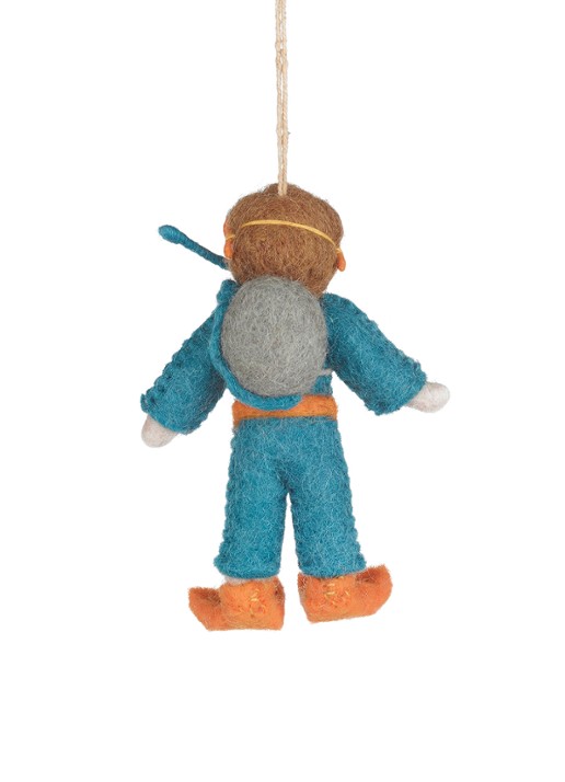 Felt So Good Scuba Steve kersthanger 10 cm - voorkant 3 blauw
