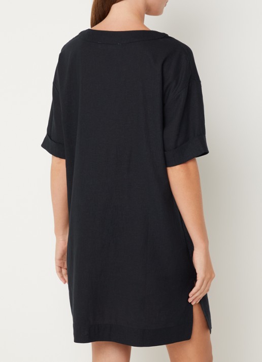 Femilet by Chantelle Mini T-shirt jurk met splitten - achterkant zwart