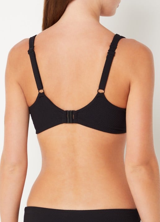 Femilet by Chantelle Navarino voorgevormde bikinitop met structuur - achterkant zwart