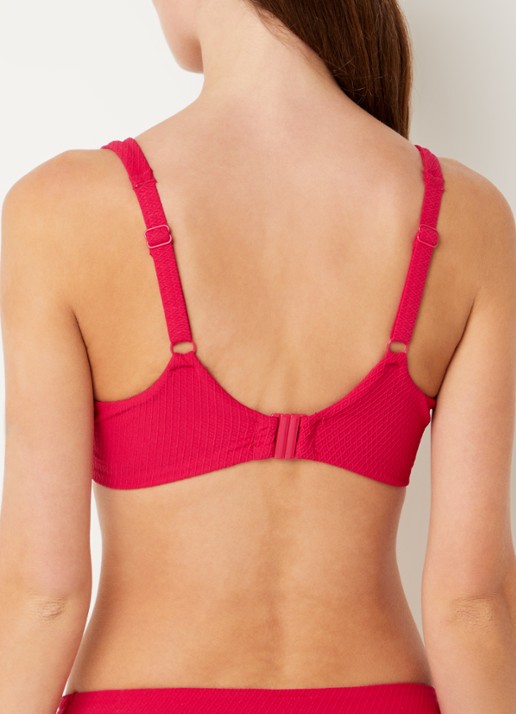 Femilet by Chantelle Navarino voorgevormde bikinitop met structuur - achterkant 2 donkerroze