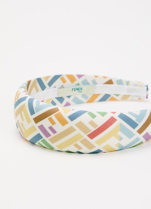Fendi Haarband met logoprint  - voorkant 2 wit