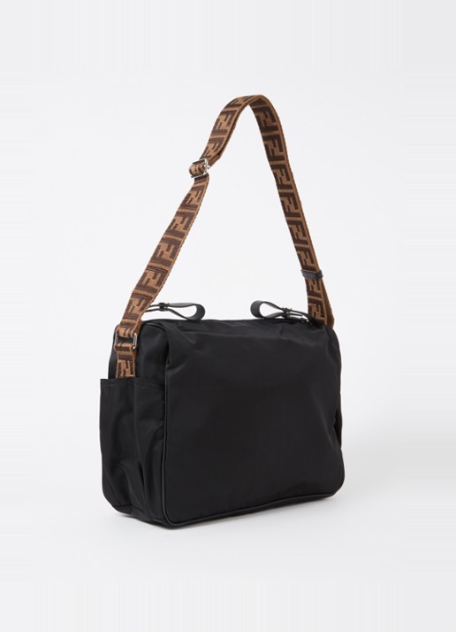Fendi Luiertas met kalfsleren details en logo - achterkant 4 zwart