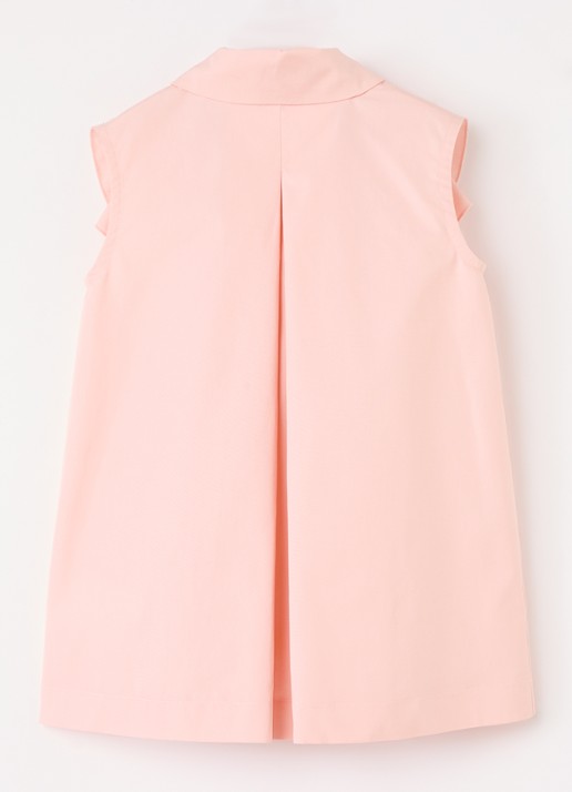 Fendi Mouwloze blousejurk met ruches - voorkant 2 zalmroze