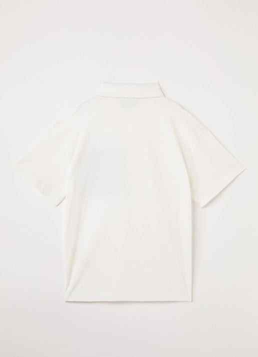 Fendi Polo met borstzak en logo - voorkant 2 gebroken wit