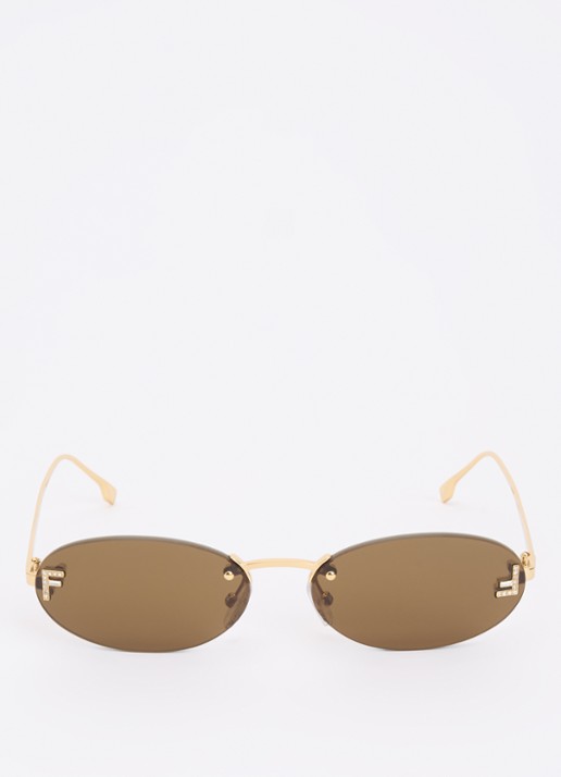 Fendi Retro zonnebril FE4075US - detail 2 goud