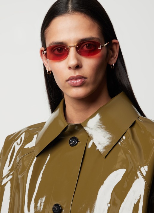 Fendi Retro zonnebril FN000647  - voorkant 2 goud