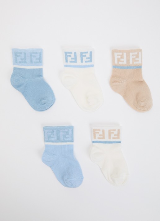 Fendi Sokken in katoenblend met logoprint in 5-pack
