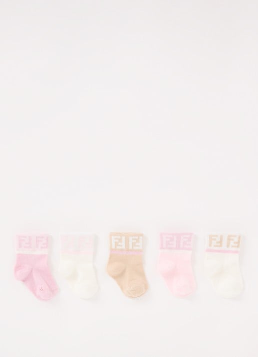 Fendi Sokken met logoprint in 5-pack