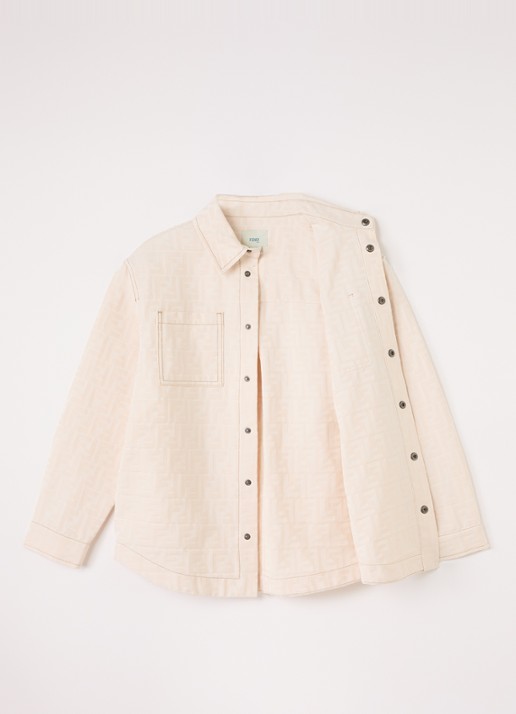 Fendi Spijkerjas met borst- en steekzakken - voorkant 2 beige