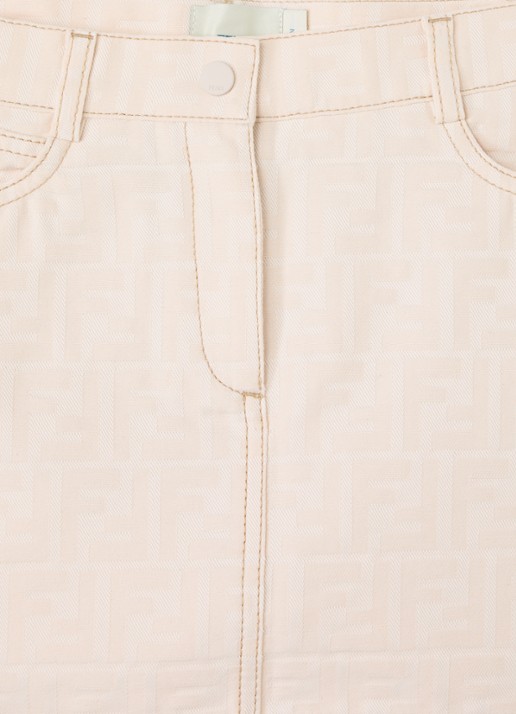 Fendi Spijkerrok met steekzakken - detail beige