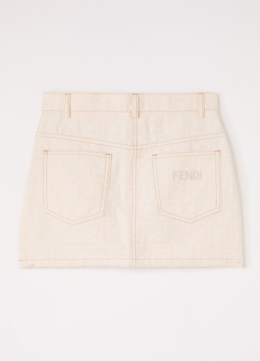 Fendi Spijkerrok met steekzakken - voorkant 3 beige