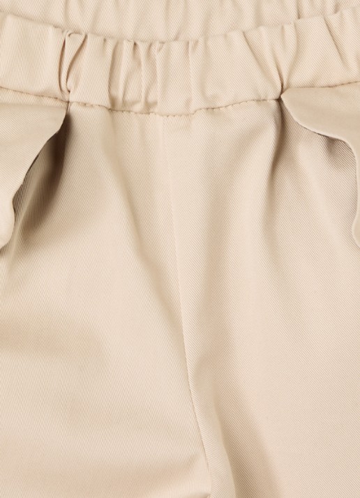 Fendi Straight fit broek met logoband - detail ivoor