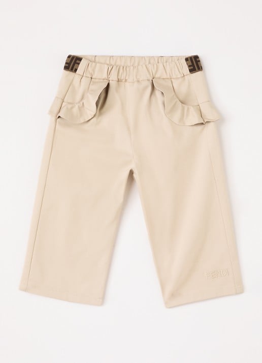 Fendi Straight fit broek met logoband