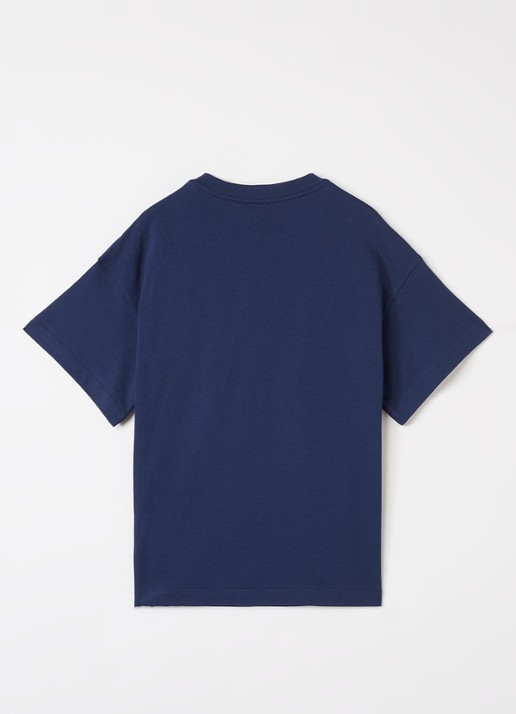Fendi T-shirt met logoprint - voorkant 2 donkerblauw