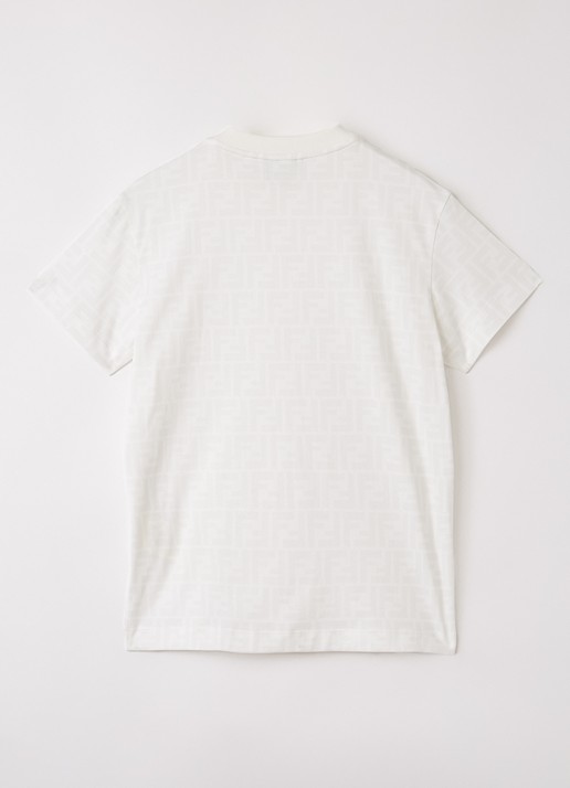 Fendi T-shirt met logoprint - voorkant 2 gebroken wit