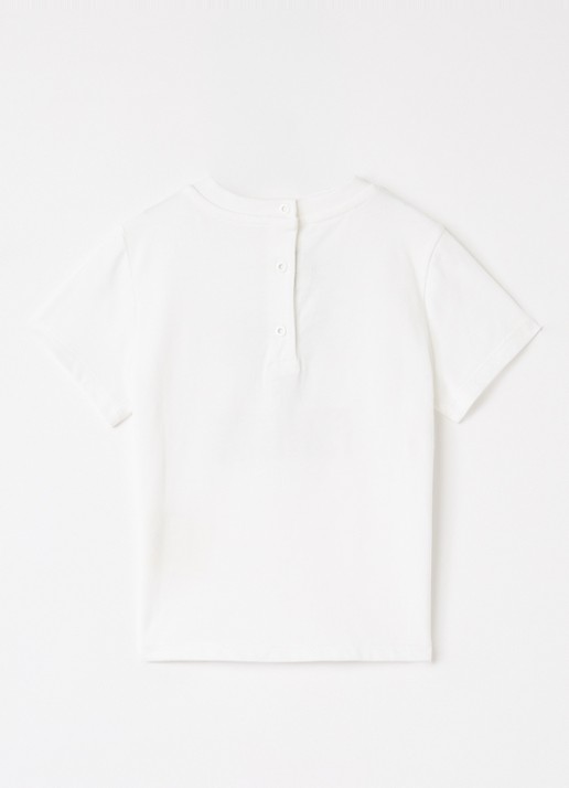 Fendi T-shirt met logoprint - voorkant 2 gebroken wit