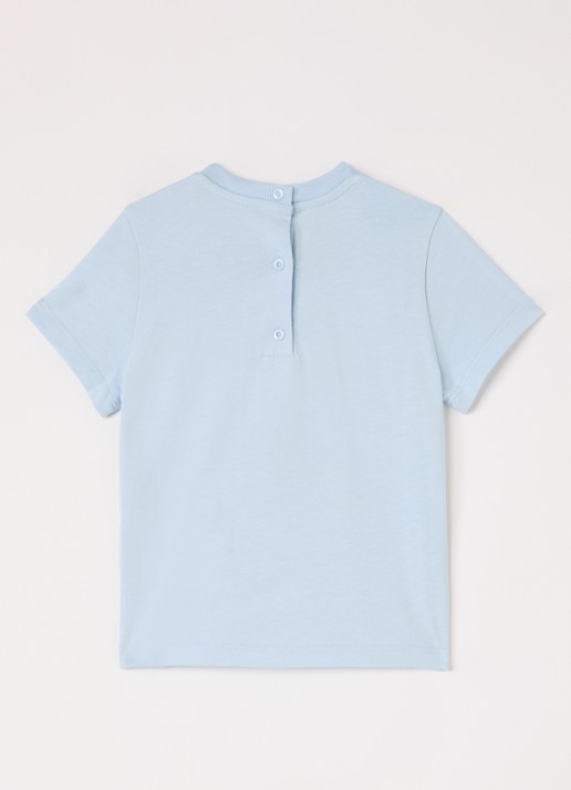 Fendi T-shirt met logoprint - voorkant 2 lichtblauw