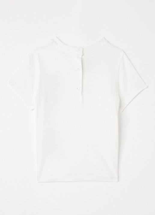 Fendi T-shirt met logoprint - voorkant 2 gebroken wit
