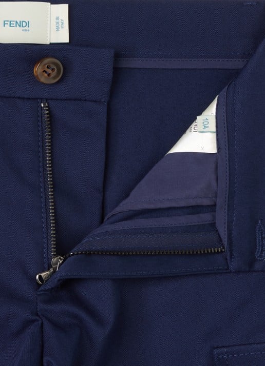 Fendi Tapered fit cargobroek met klepzakken - detail donkerblauw