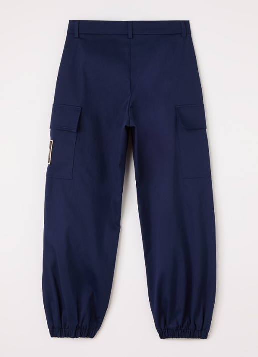 Fendi Tapered fit cargobroek met klepzakken - voorkant 3 donkerblauw