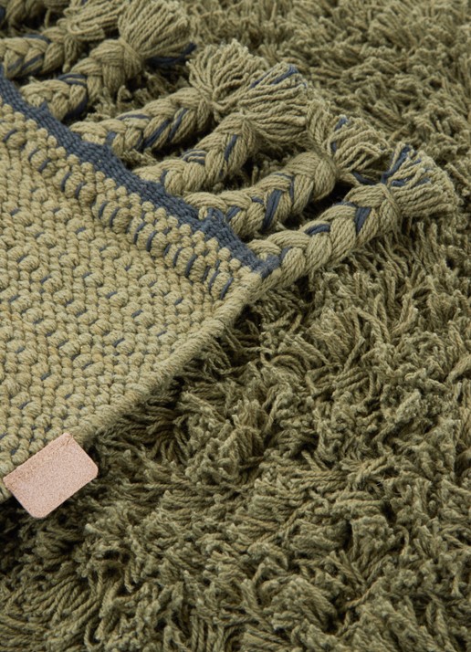 ferm LIVING Ammas vloerkleed 70 x 50 cm - detail 3 donkergroen