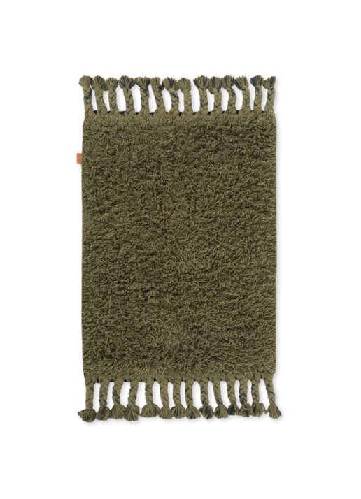 ferm LIVING Ammas vloerkleed 70 x 50 cm - voorkant donkergroen