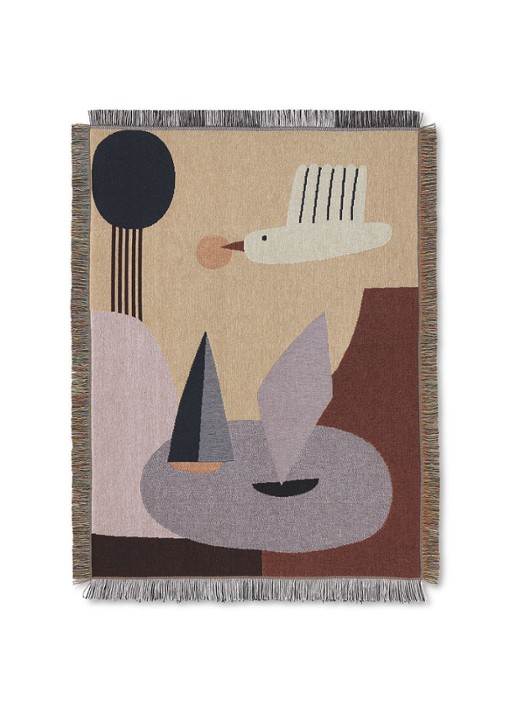 ferm LIVING Bird wandkleed 110 x 80 cm