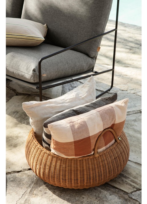 ferm LIVING Braided opbergmand 60 cm - detail 3 beige