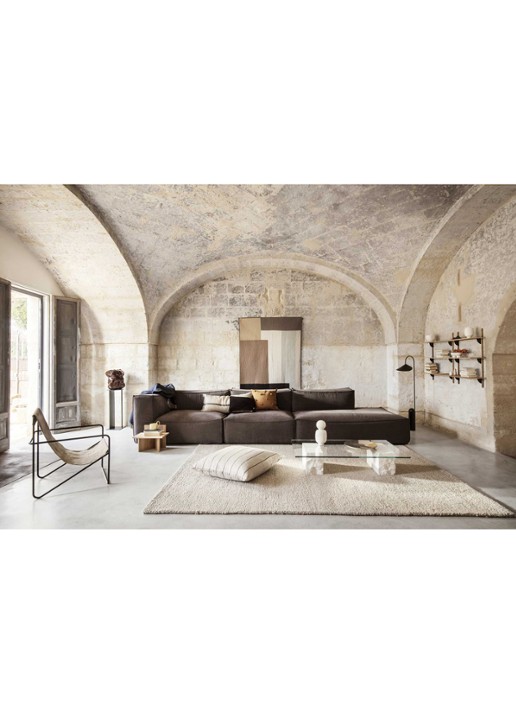 ferm LIVING Calm sierkussen in linnenblend 78 x 78 cm - voorkant 6 beige