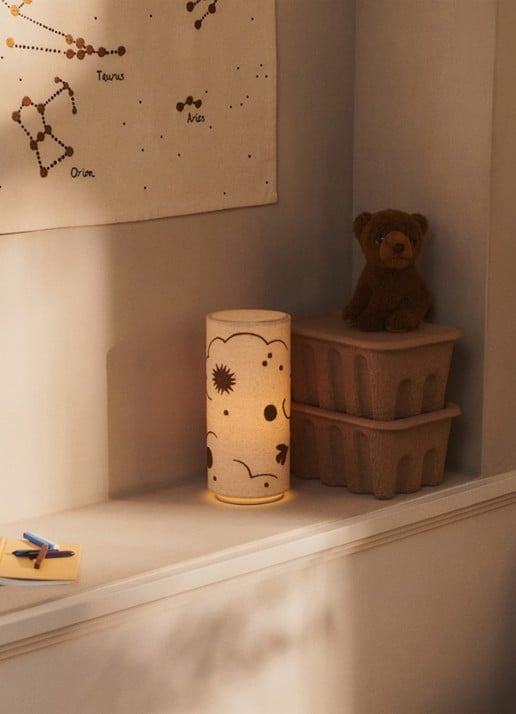 ferm LIVING Constellation Map wandkleed 100 x 70 cm - voorkant 2 lichtbruin
