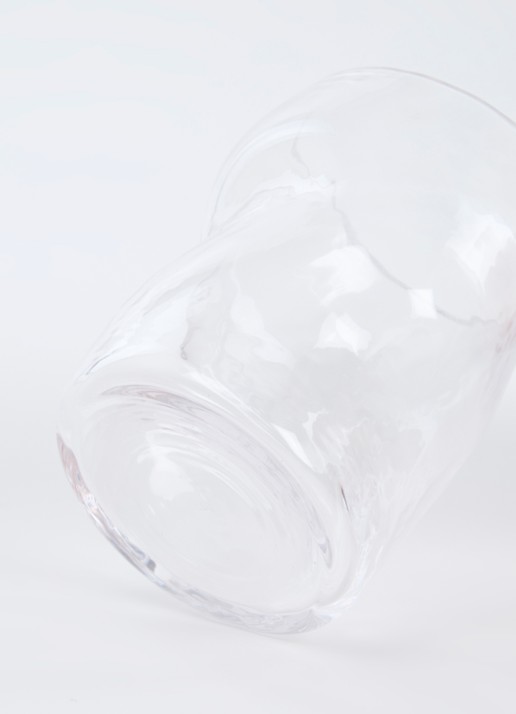 ferm LIVING Dimple drinkglas 27 cl set van 2 - voorkant 2 transparant
