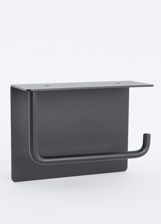ferm LIVING Dora toiletrolhouder - voorkant 2 zwart