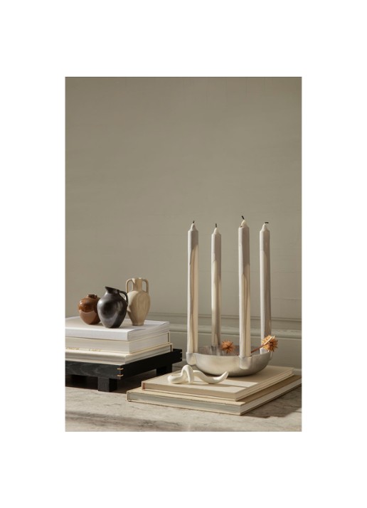 ferm LIVING Dryp dinerkaars 30 cm set van 2 - voorkant 2 lichtgrijs