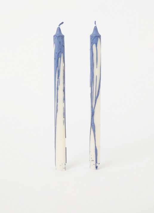 ferm LIVING Dryp dinerkaars set van 2  - voorkant 2 blauw