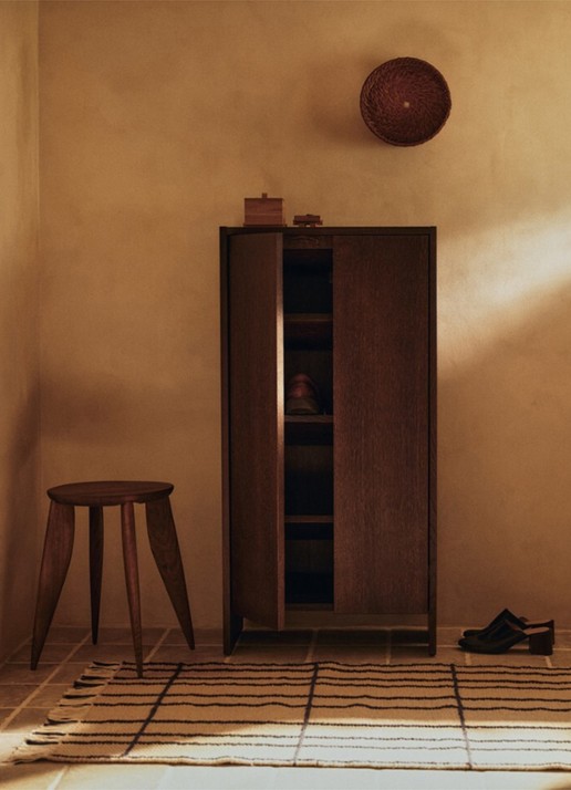 ferm LIVING Feve bijzettafel 45 x Ø42 cm - voorkant 2 bruin