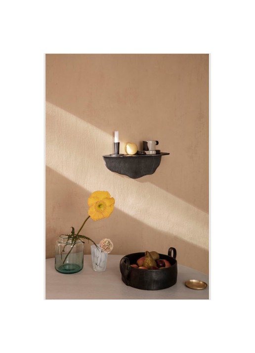 ferm LIVING Fracture wandplank 15 x 40,7 cm - detail 2 zwart
